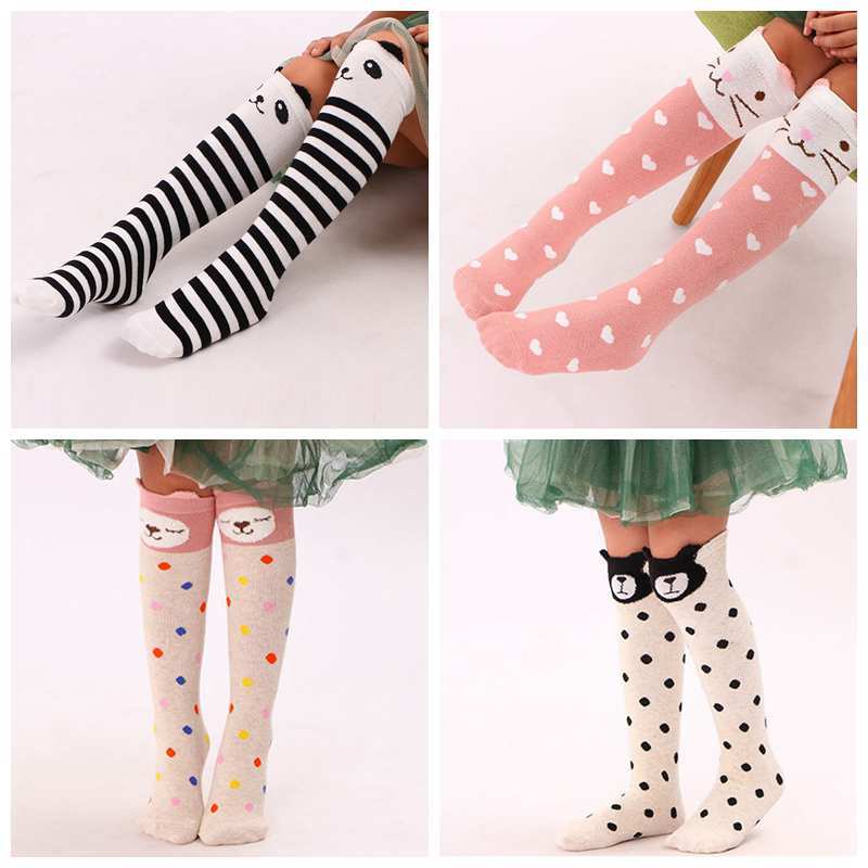 Girls Animal Printed Cartoon Long Socks For Children