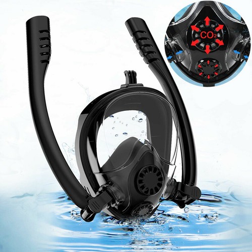 Full Face Snorkeling Mask Scuba Diving Swimming Snorkel Breather Pipe