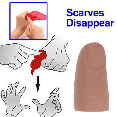 2X Thumb Tip Finger Fake Magic Trick Vinyl Toy Fun Joke Prank Vanish Red;/';