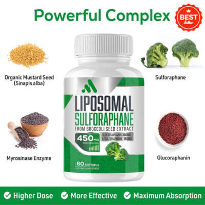 450MG, Liposomal Sulforaphane High Absorption Glucosamine Containing Inosidase