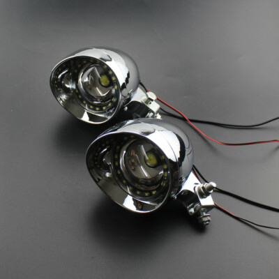 LED Motorcycle Universal Bullet Spotlight 12v Headlights Driving Fog Lamp Custom