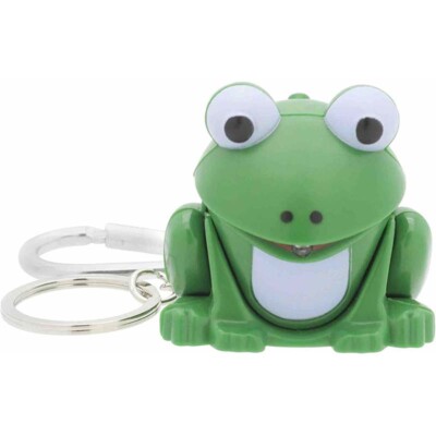 Frog Sound and LED Key Light Flashlight Keyring Gift Funny Cute Rubber Toy