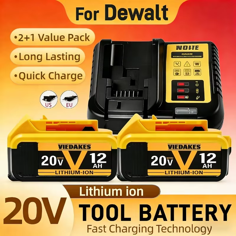 100% Original for DeWalt 20V Battery 8.0Ah-12.0Ah MAX Batteries Power Tool Repla