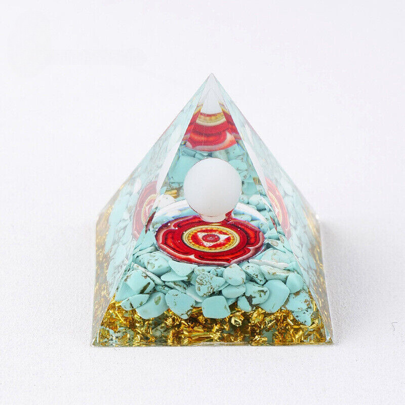 Orgone Pyramid Crystal Obsidian Amethyst Reiki Chakra Healing Energy Meditation