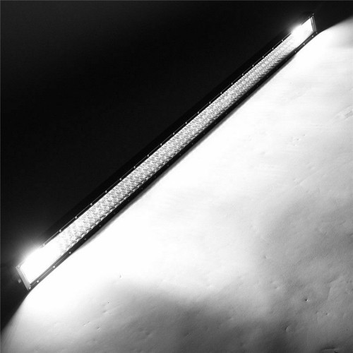 Super Bright 52Inch 300W Triple Row LED Flood Spot Combo Work Lights Bar Offroad