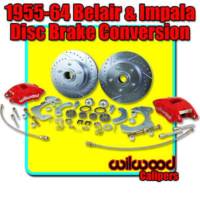 55-57 GM Fullsize Car, Front Super Stock Disc Wheel Brake Kit 