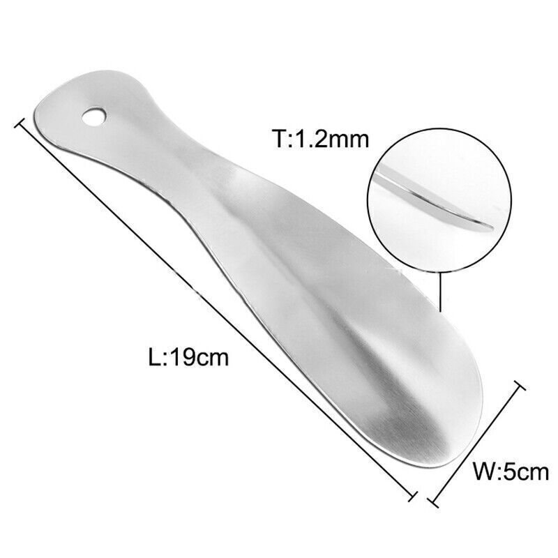 Heavy Duty Metal Shoe Horn 19CM Stainless Steel Shoehorn Shoespooner Spoon