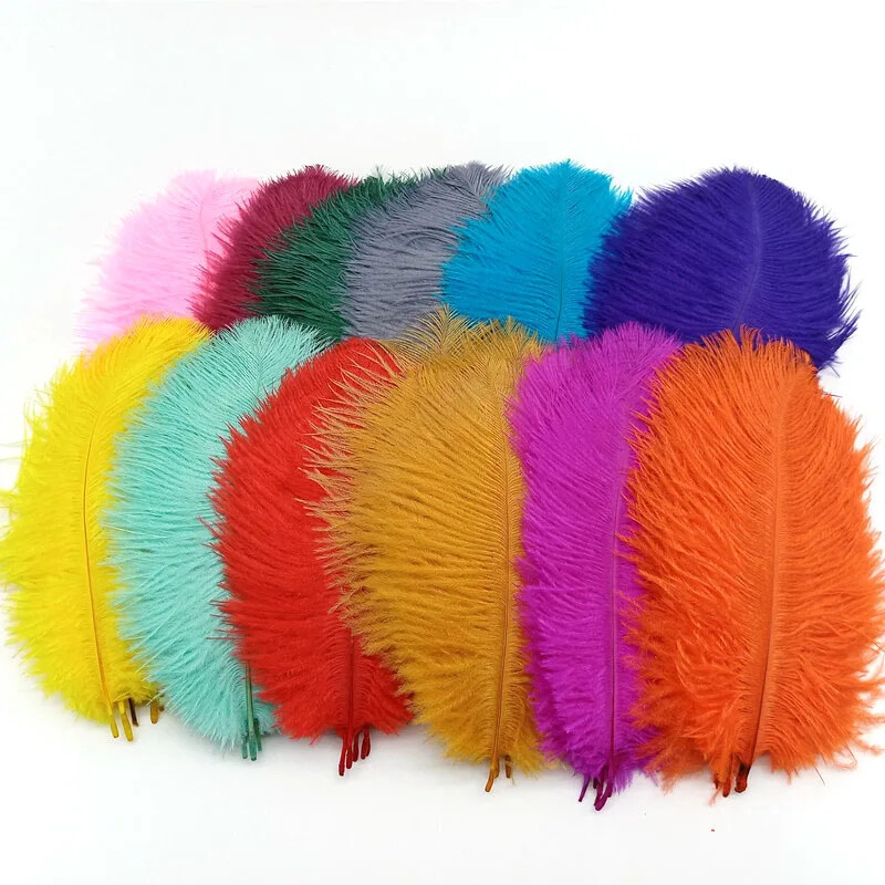 10Pcs Ostrich Feathers Plumes DIYJewelry Making Wedding Home Decoration Crafts