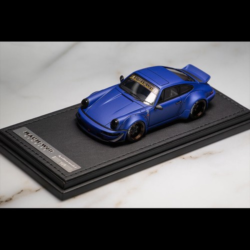1:43 Scale Porsche RWB 911 964 Matt Blue Diecast Car Model