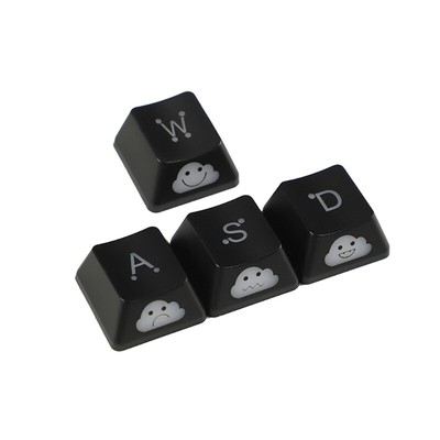 1Set ABS Keycaps Transparent Keycap Gaming Keyboard Caps WASD/Direction
