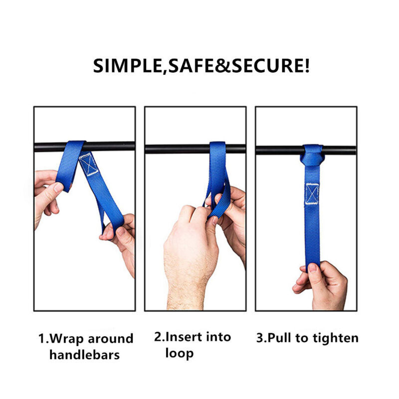 8PCS Soft Loop Tie Down Straps Ratchet Car Motorcycle Luggage Ratchet