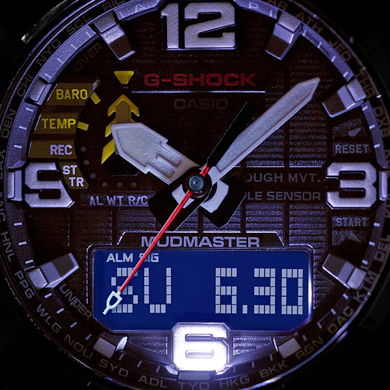 Pre-owned Casio G-shock Gwg-2000-1a3jf Carbon Mudmaster Radio Tough Solar Men Watch Japan