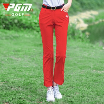 PGM Slim Soft Women Golf Pants Split Sports Trousers Breathable Female Sweatpant