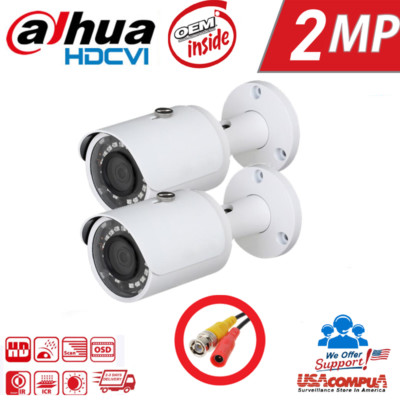 Dahua OEM 2MP 1080P IR 30M HD-CVI Bullet Camera Support HD/SD Output IP67 2-PACK