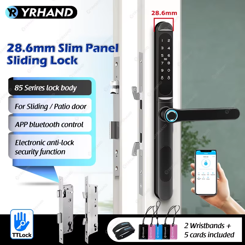 IP66 Waterproof Fingerprint TTLock Bluetooth APP RFID Card Code Keyless Electron