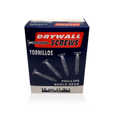 Grip Tight Tools DWS1, 1'' Fine Thread Drywall Screws Phillips Bugle-Head 1 Pound