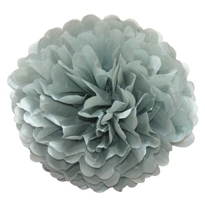 10inch Silver Wedding Party Xmas Home Outdoor Tissue Paper Pom Poms Flower Balls