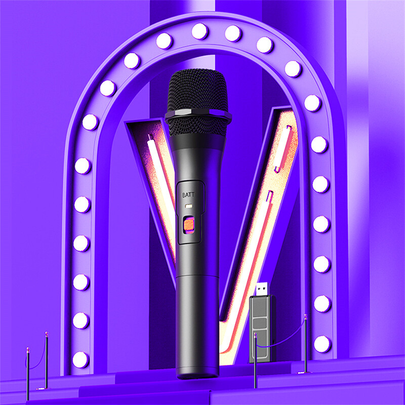 2PCS Professional VHF Wireless Microphone Handheld Mic System Karaoke W/Receiver
