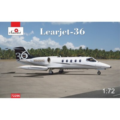 Passenger aircraft Learjet-35 Scale 1:72 Plastic model kit AMODEL 72296