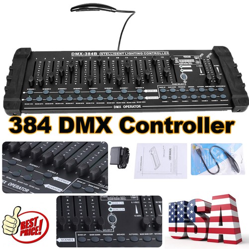 384 Channels DMX512 Controller Console for Stage Light Party DJ Laser Operator