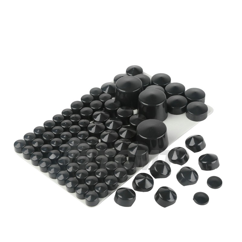 Black ABS Bolt Toppers Caps Cover Set Fit For Harley Softail Twin Cam 1984-2006