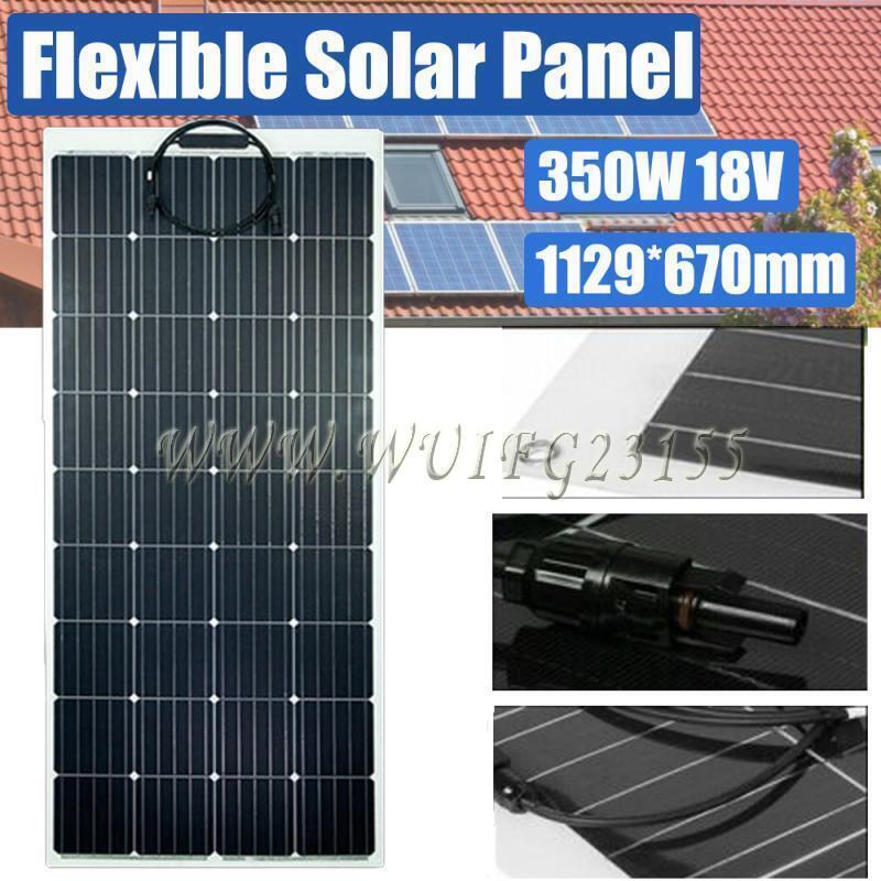 350W Watt Flexible Solar Panel 18V Volt Car Boat RV Home Rooftop Camping