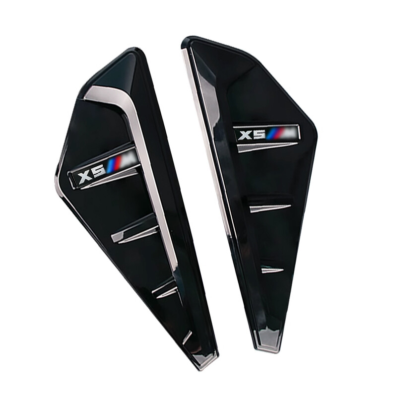 Gloss Black Exterior M Style Side Fender Trim Air Vents For BMW X5 M G05 X SAVs
