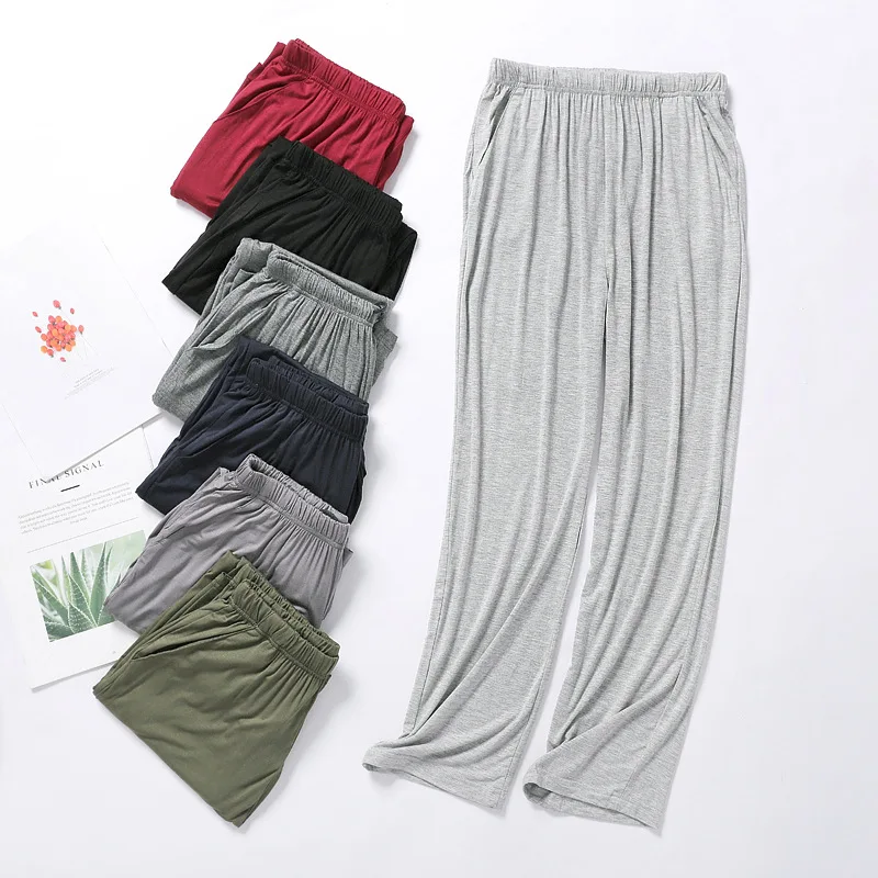 Men's Lightweight Pajama Pants Casual Lounge Trousers Breathable Home Sleepwear