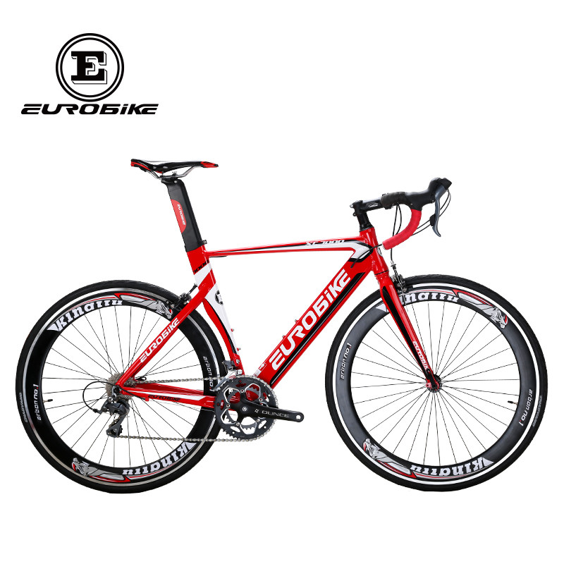 54CM Road Bikes 54CM Aluminum Bicycle 16 Speed 700C Road Racing Bike Cycling Red