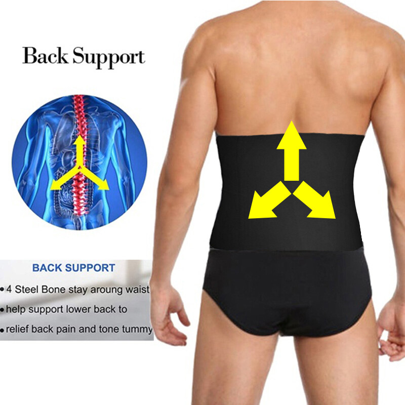 Men Tummy Tuck Belt Abdomen Girdle Slimming Waist Trainer Fat Burner Body Shaper