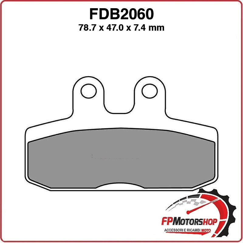 PASTIGLIE FRENI PER MOTO FDB2060P APRILIA SPORT CITY CUBE 125/200 08 08>12