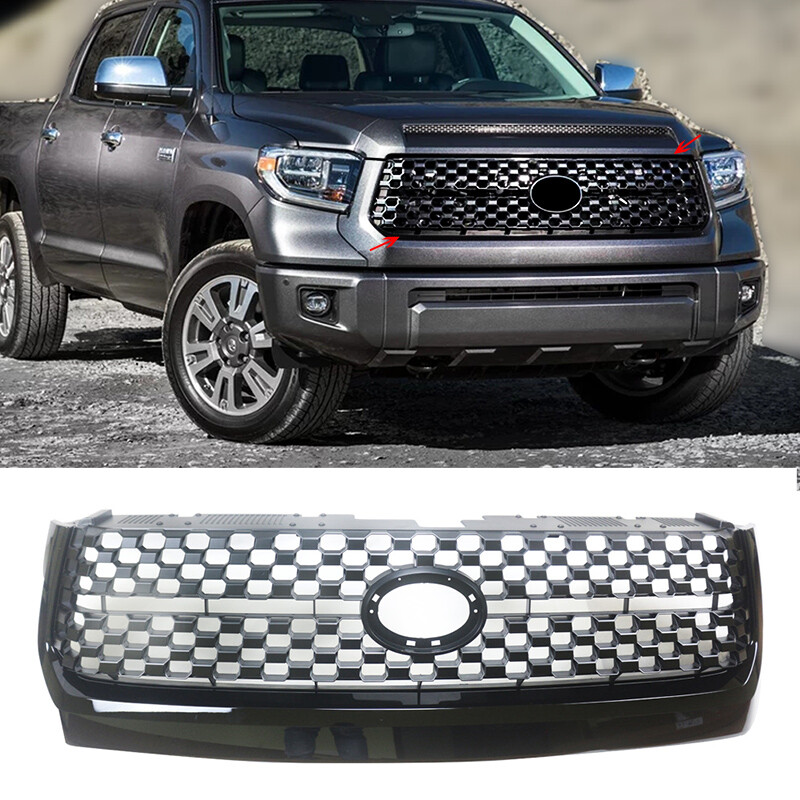 Front Grille For 2014-2019 Toyota Tundra TRD Pro SR Black Mesh Grill