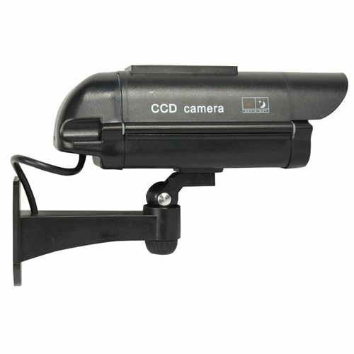 Solar Powered Dummy Camera Black