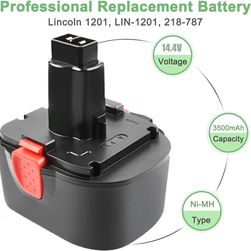 4.0Ah Battery For Lincoln PowerLuber 12V/14.4V Grease Gun LIN-1201 1200 NEW