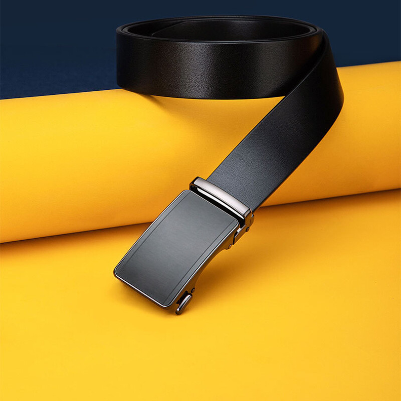 1X Men Leather Ratchet Casual Dress Belt with Adjustable Automatic Buckle belt