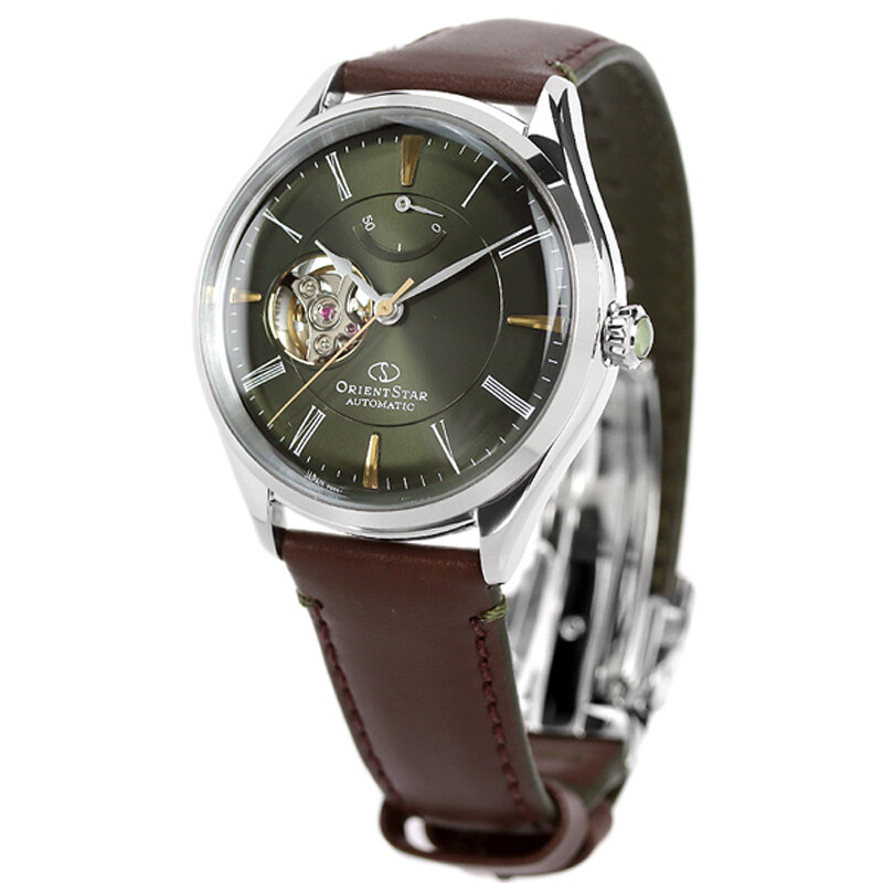 Pre-owned Orient Star Rk-at0202e Green Dial Mechanical Automatic Skeleton Men Watch Japan
