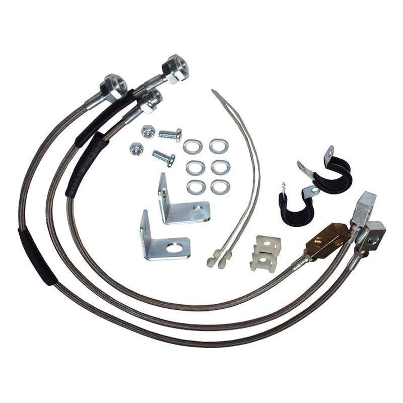 STAINLESS STEEL Brake Hose Kit with 6" Lift for Jeep Wrangler YJ TJ