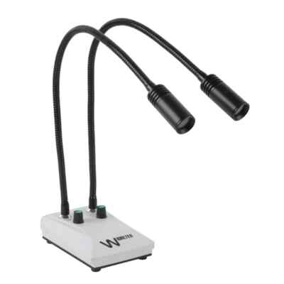 6W 110V 220V Stereo Microscope LED Light Illuminator Gooseneck Spotlight Lamp