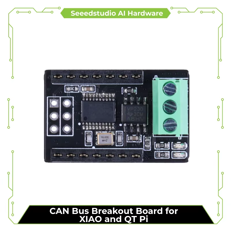 CAN Bus Breakout Board for XIAO and QT Py, MCP2515 controller, SN65HVD230 transc