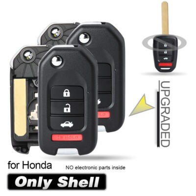 2x for Honda Accord Civic C-RV 2013-2021 Modified Flip Remote Key Shell Case Fob