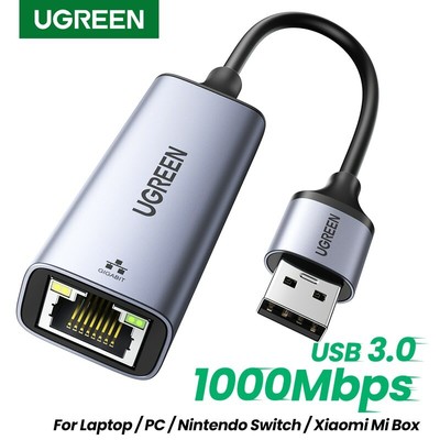 UGREEN USB Ethernet USB3.0 1000Mbps USB RJ45 Network Card for Laptop PC Nintendo