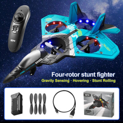 V17 RC Fighter 2.4G Hobby Airplane Boy Glider Bubble Kids Adult Drone Brand New
