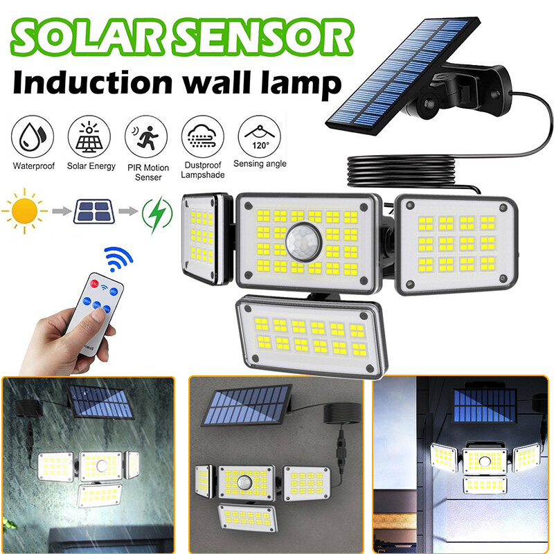 500000LM Lamparas Luz Led Solares Luces Exterior Patio Sensor De Movimiento 1-4X
