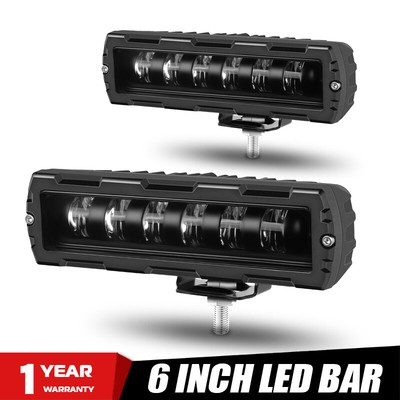 2X 6inch LED Work Light Bar Pods Fog Lamp Spot Offroad Driving Truck SUV ATV 4WD