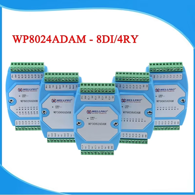 WP8024ADAM 8DI 4RO PLC Digital input Relay output module Optocoupler isolated RS