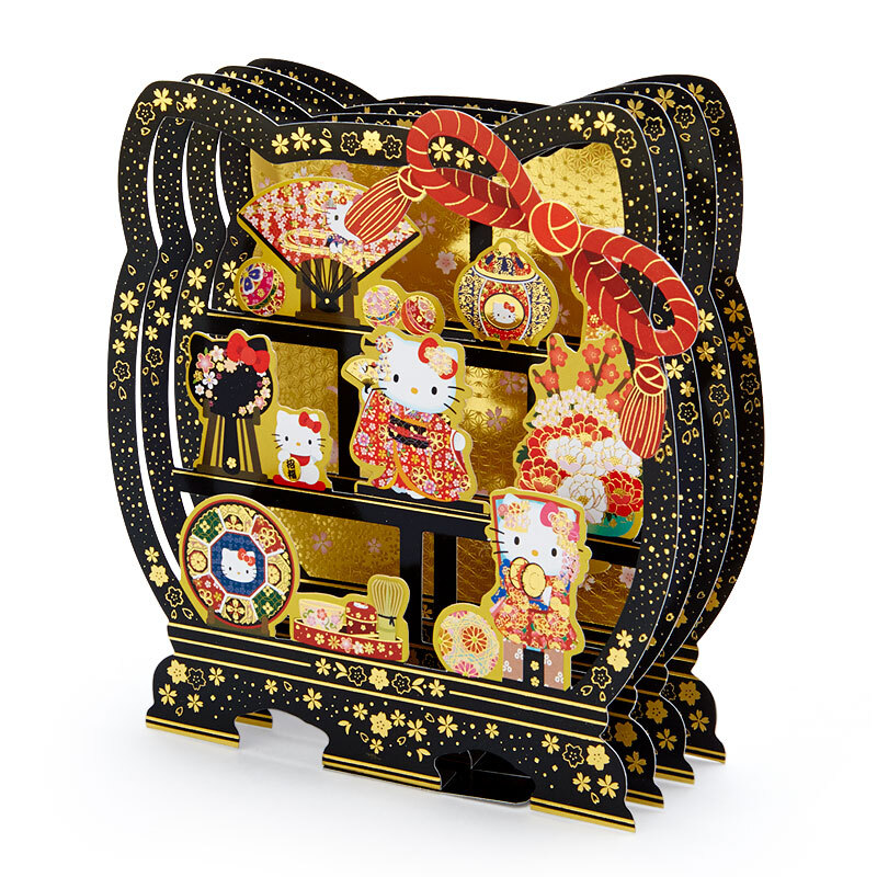 Открытка в японском стиле Hello Kitty (круглая полка), почтовая открытка с письмом-сообщением