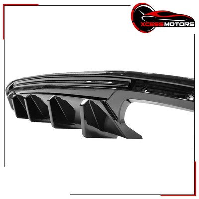 Fits 16-24 Chevy Camaro Ikon Style Rear Bumper Diffuser Gloss Black PP - 3PCS