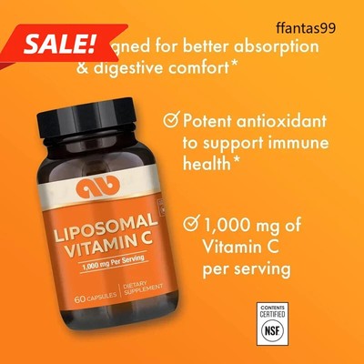 Liposomal vitamin C dietary supplement, (60 capsules)