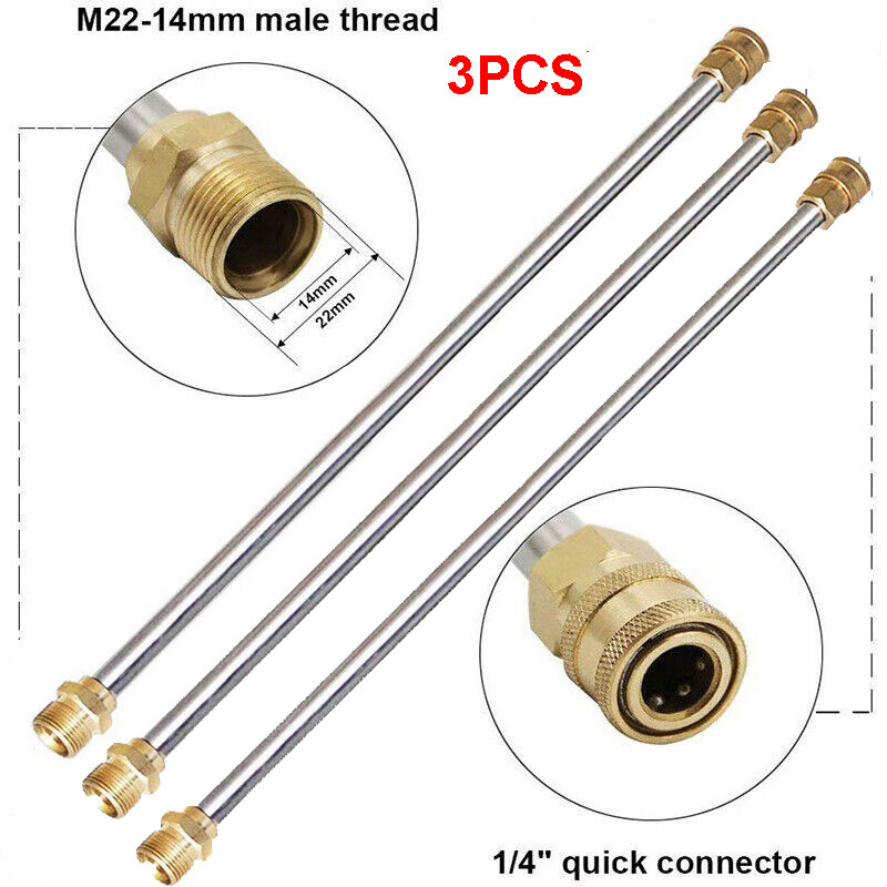 4000psi High Pressure Power Washer Spray Gun Steel Wand Lance Gas 5 Nozzles