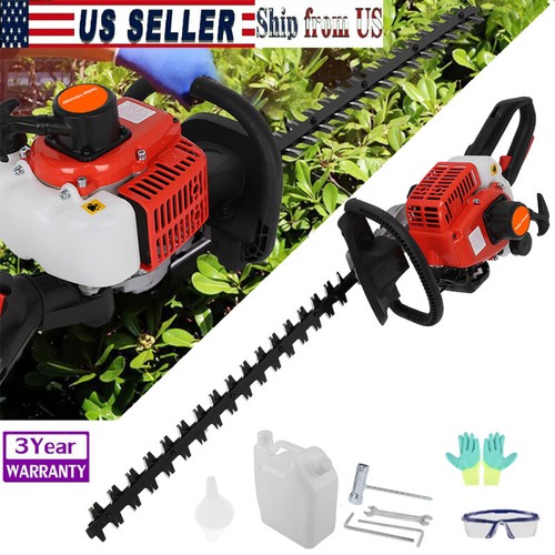 26cc 2 Cycle Gas Powered Hedge Trimmer Double Sided Blade Gasoline Trim Blade US